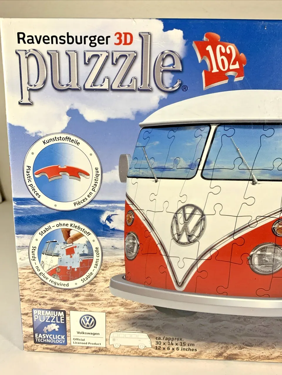 Ravensburger 3D VW Bus Rosso T1 Surfer Edition Puzzle – 162 pcs - Image 4