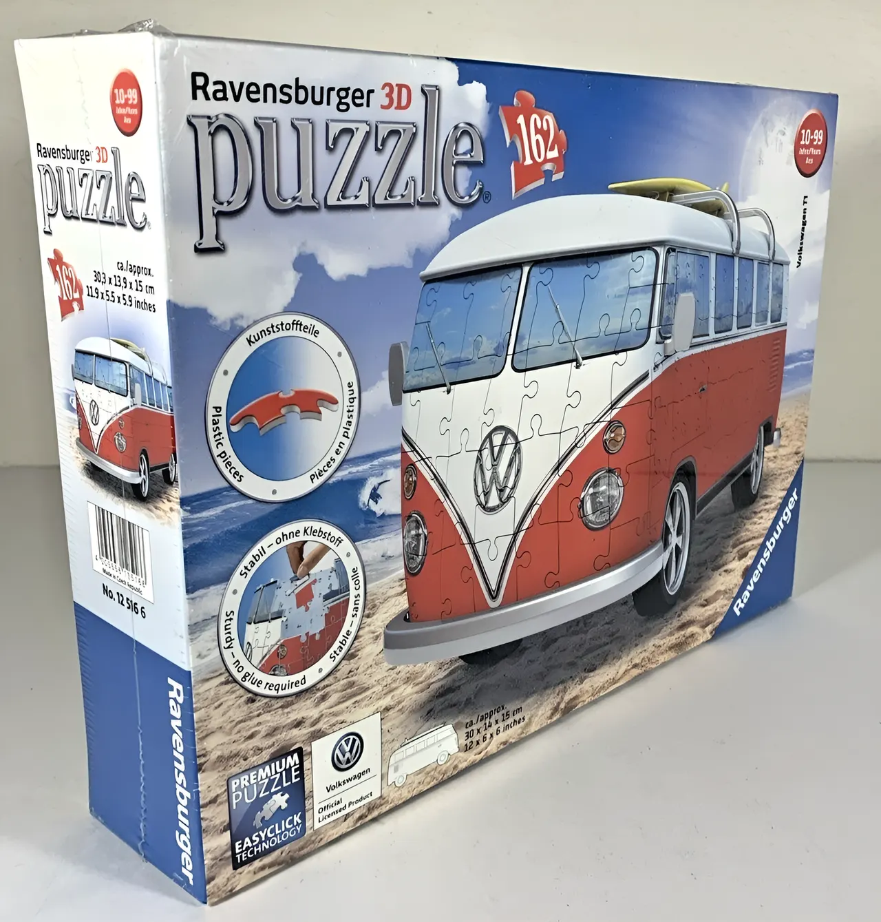 Ravensburger 3D VW Bus Rosso T1 Surfer Edition Puzzle – 162 pcs - Image 3