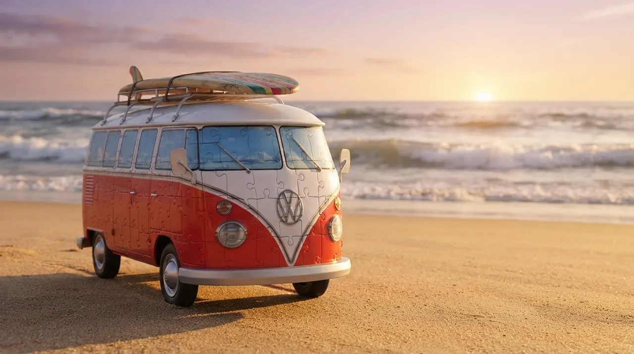 Ravensburger 3D VW Bus Rosso T1 Surfer Edition Puzzle – 162 pcs - Image 9