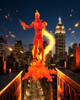 Diamond Select Toys Marvel Human Torch Marvel Select Action Figure - Thumbnail 5