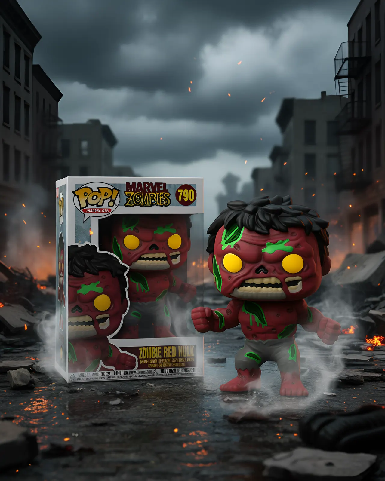 Funko POP! Marvel Zombies Zombie Red Hulk #790 Vinyl Figure - Image 3