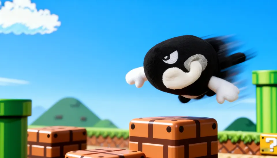 Jakks Pacific Bullet Bill 15 cm Plush – Nintendo Super Mario