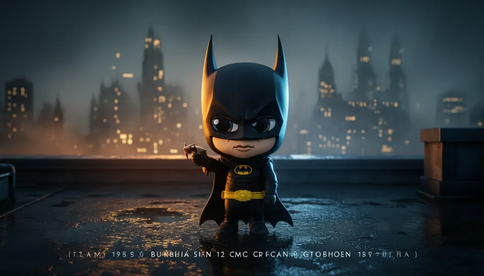 Hot Toys Cosbaby Batman (1989) Mini Figure with Grappling Gun – 12cm