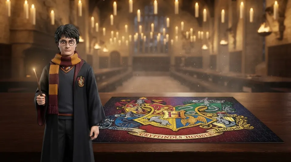 Winning Moves Harry Potter Hogwarts House Crest 500-Piece Puzzle