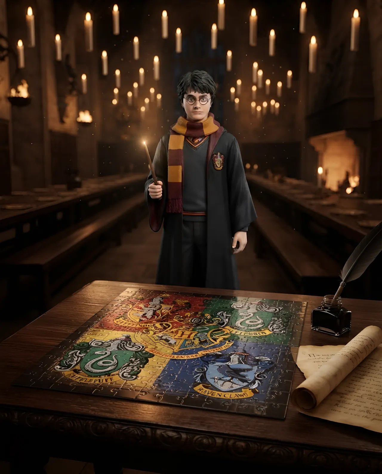 Winning Moves Harry Potter Hogwarts House Crest 500-Piece Puzzle - Image 9