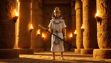Henbrandt Egyptian Pharaoh Fancy Dress Costume Outfit – Prince King - Thumbnail 2