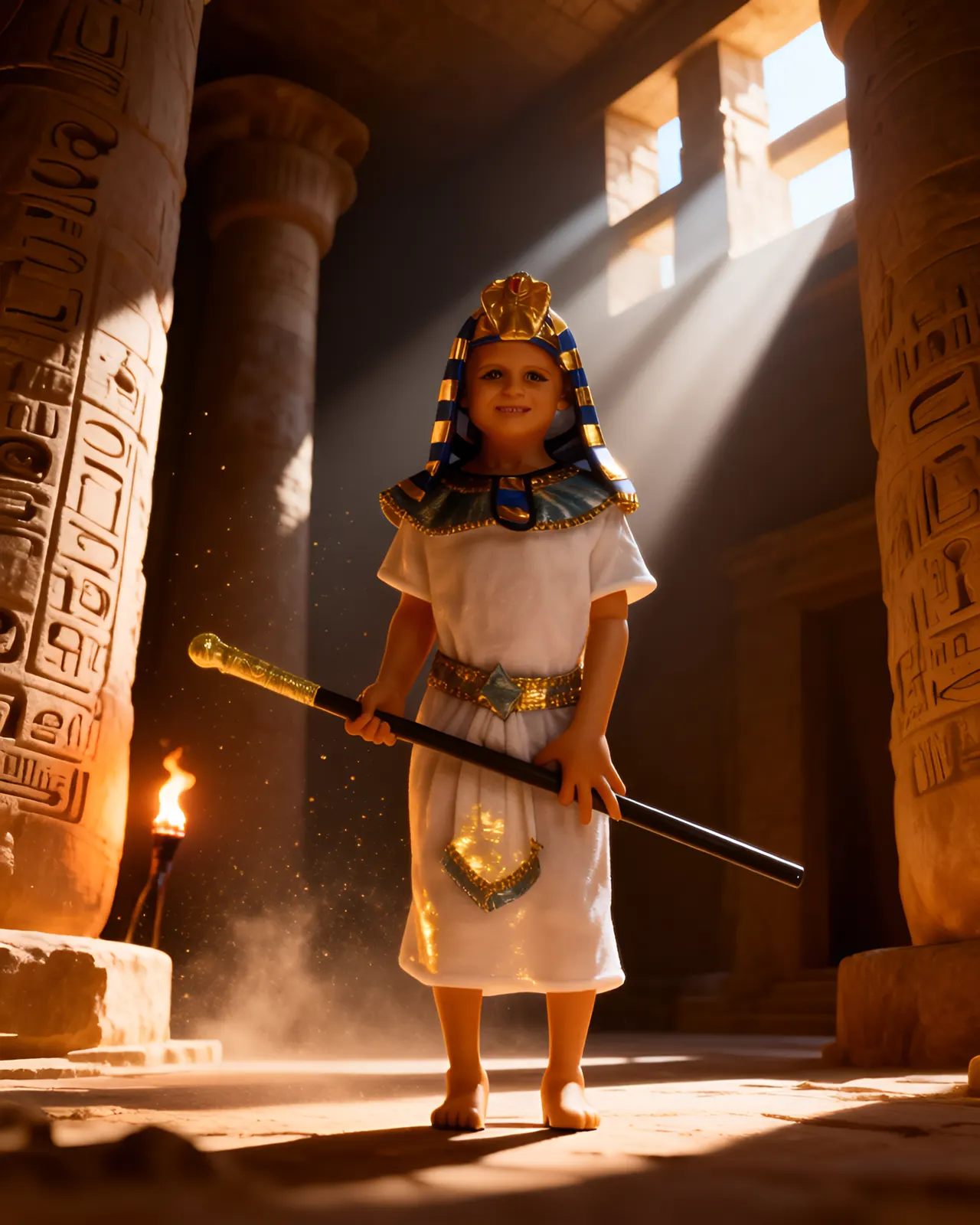 Henbrandt Egyptian Pharaoh Fancy Dress Costume Outfit – Prince King - Image 3