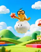 Jakks Pacific World of Nintendo 4" Lakitu Figure with Spike Ball - Thumbnail 8