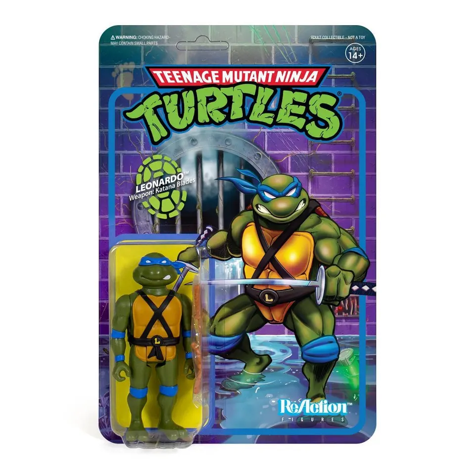 Super7 ReAction Leonardo TMNT Action Figure – 3.75" (9cm) - Image 6