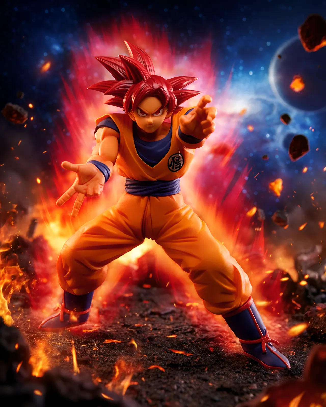 Banpresto Dragon Ball Maximatic Super Saiyan God Goku PVC Figure - Image 5