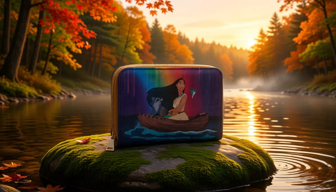 Loungefly Disney Pocahontas Just Around River Bend Zip-Around Wallet - Image 4