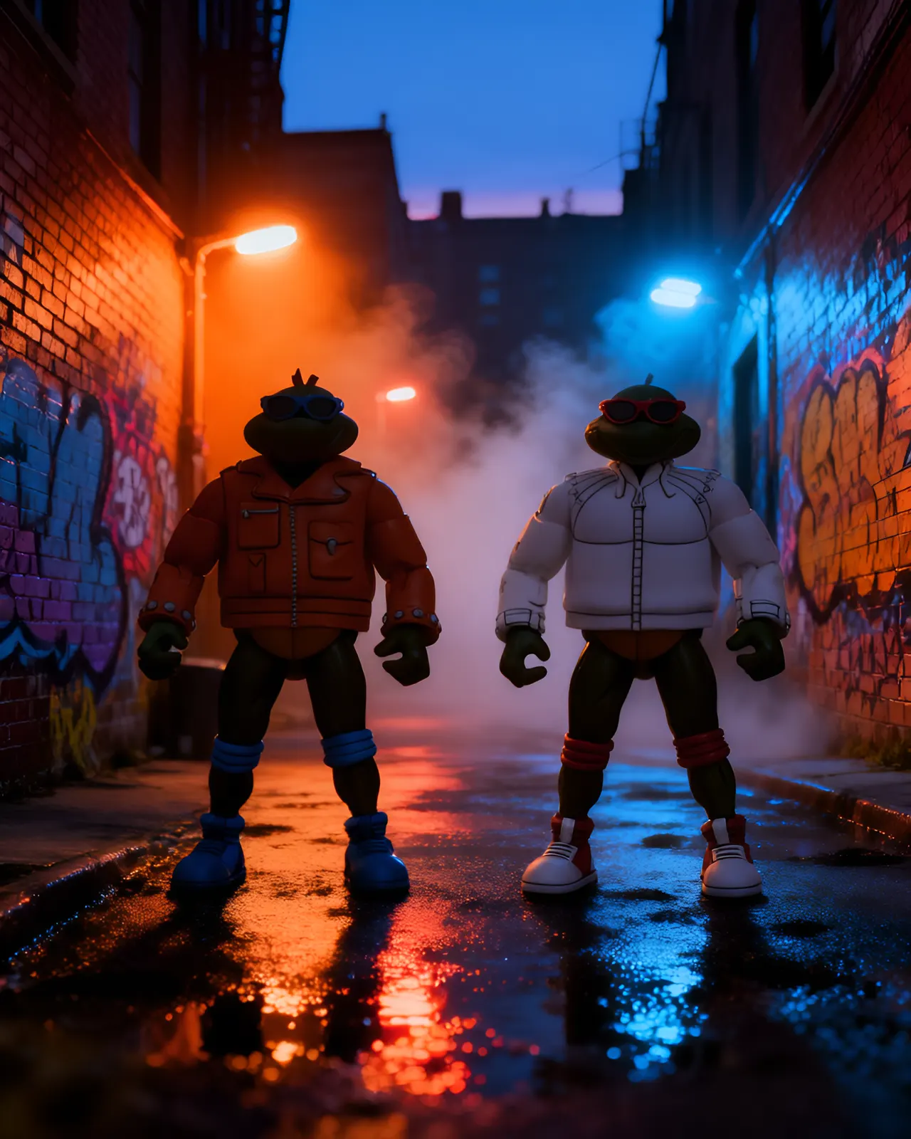 NECA TMNT Punk Leonardo & Raphael 7" Ultimate Figures - Image 10