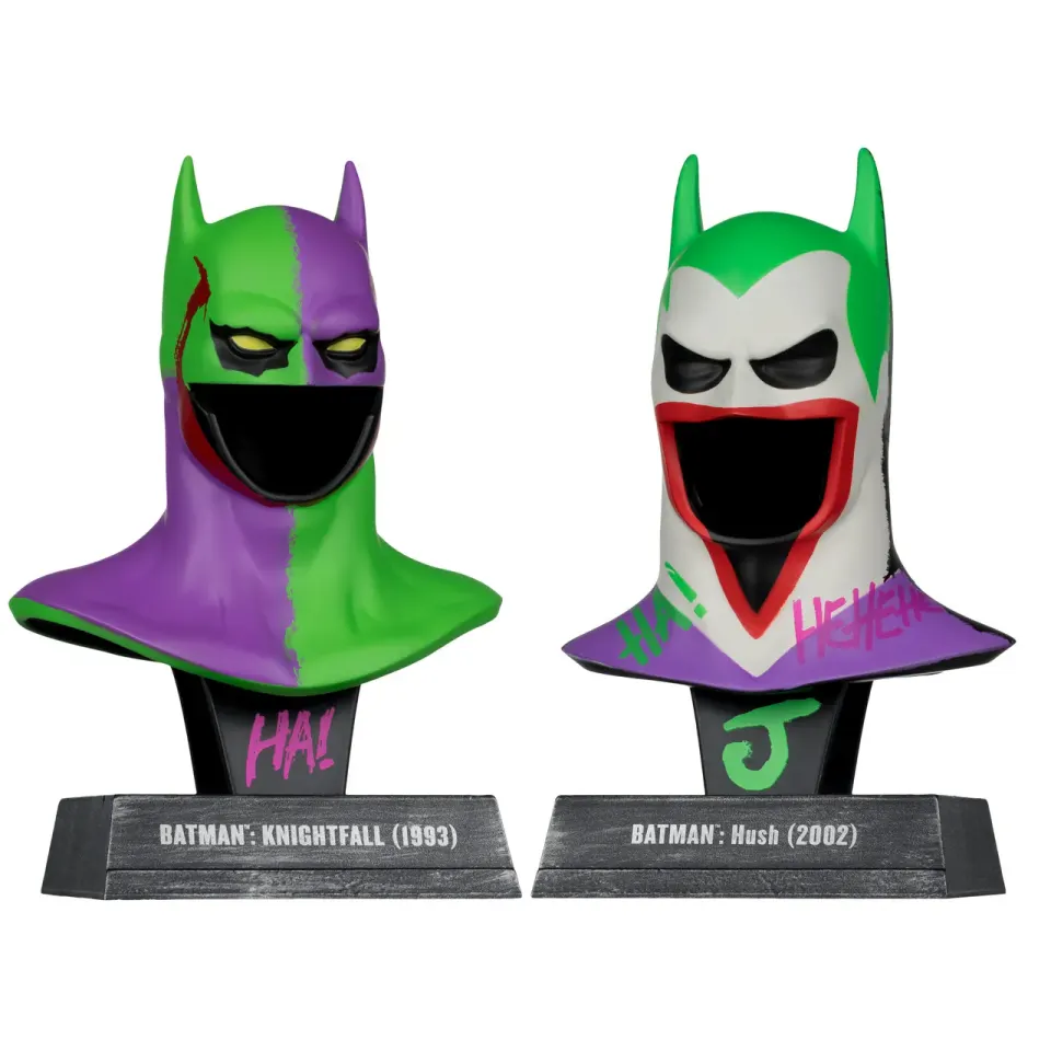 McFarlane Toys DC Direct Batman Knightfall & Hush 1:3 Cowl Replicas - Image 1