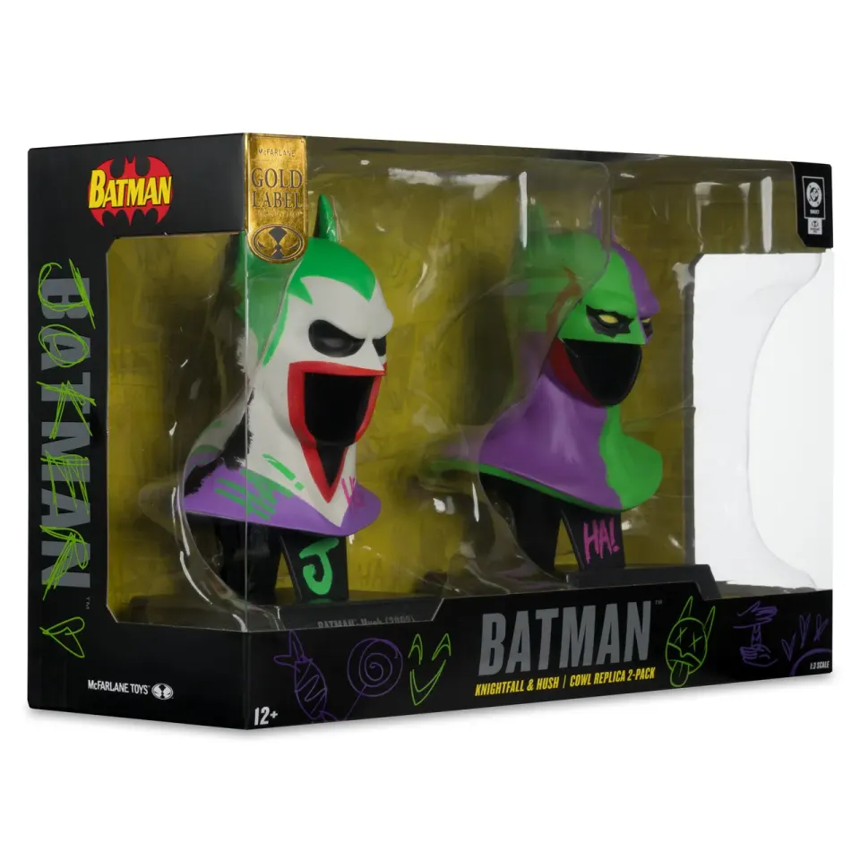 McFarlane Toys DC Direct Batman Knightfall & Hush 1:3 Cowl Replicas - Image 3