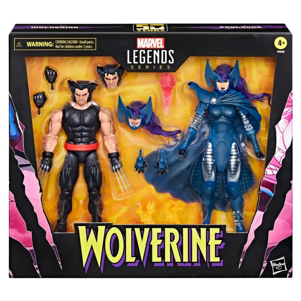 Hasbro Marvel Legends Wolverine 50th Anniversary 6" Two-Pack w/ Psylocke - Image 5