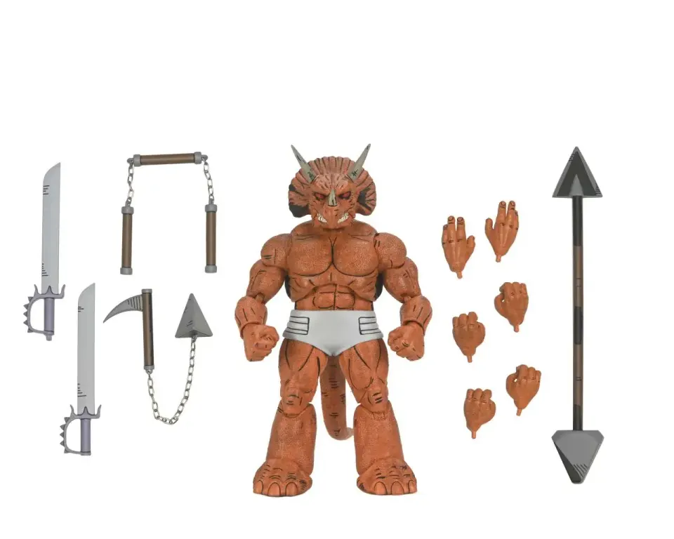 NECA Ultimates TMNT Triceraton Gladiator 7" Figure – Mirage Comics - Image 1