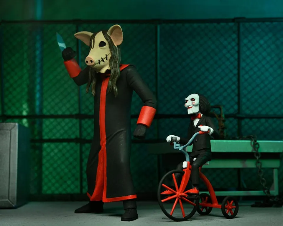 NECA Saw Toony Terrors Jigsaw Killer & Billy with Tricycle ensemble en boîte - Image 9