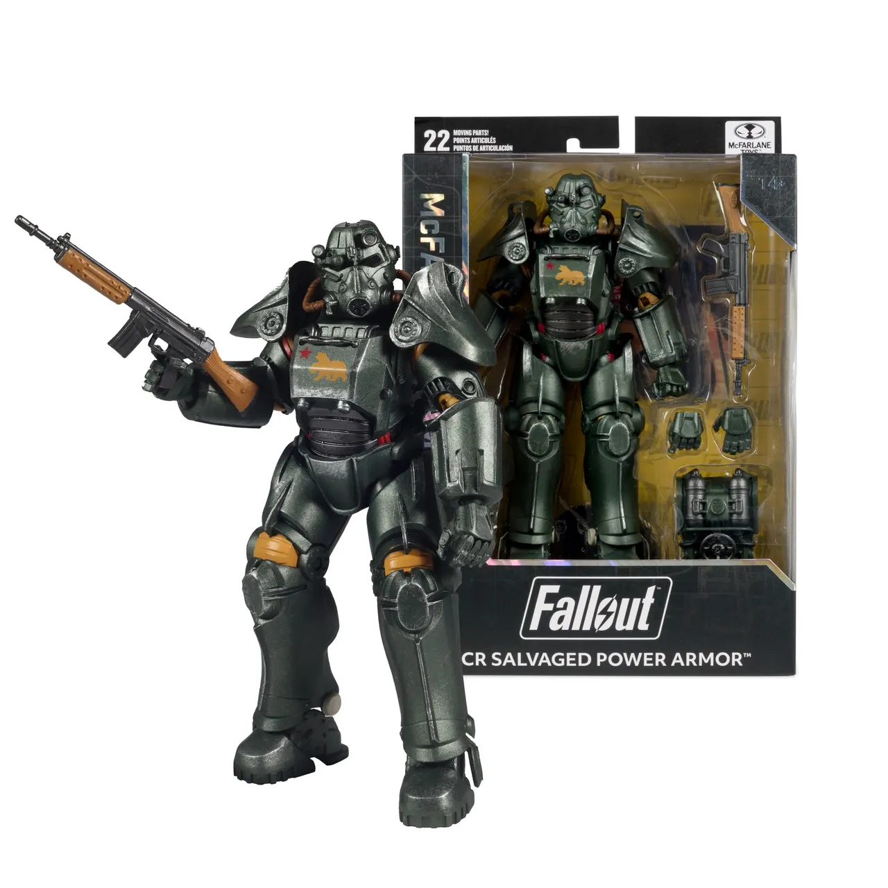 McFarlane Toys NCR Salvaged Power Armor – Fallout New Vegas 7" Edition - Image 1