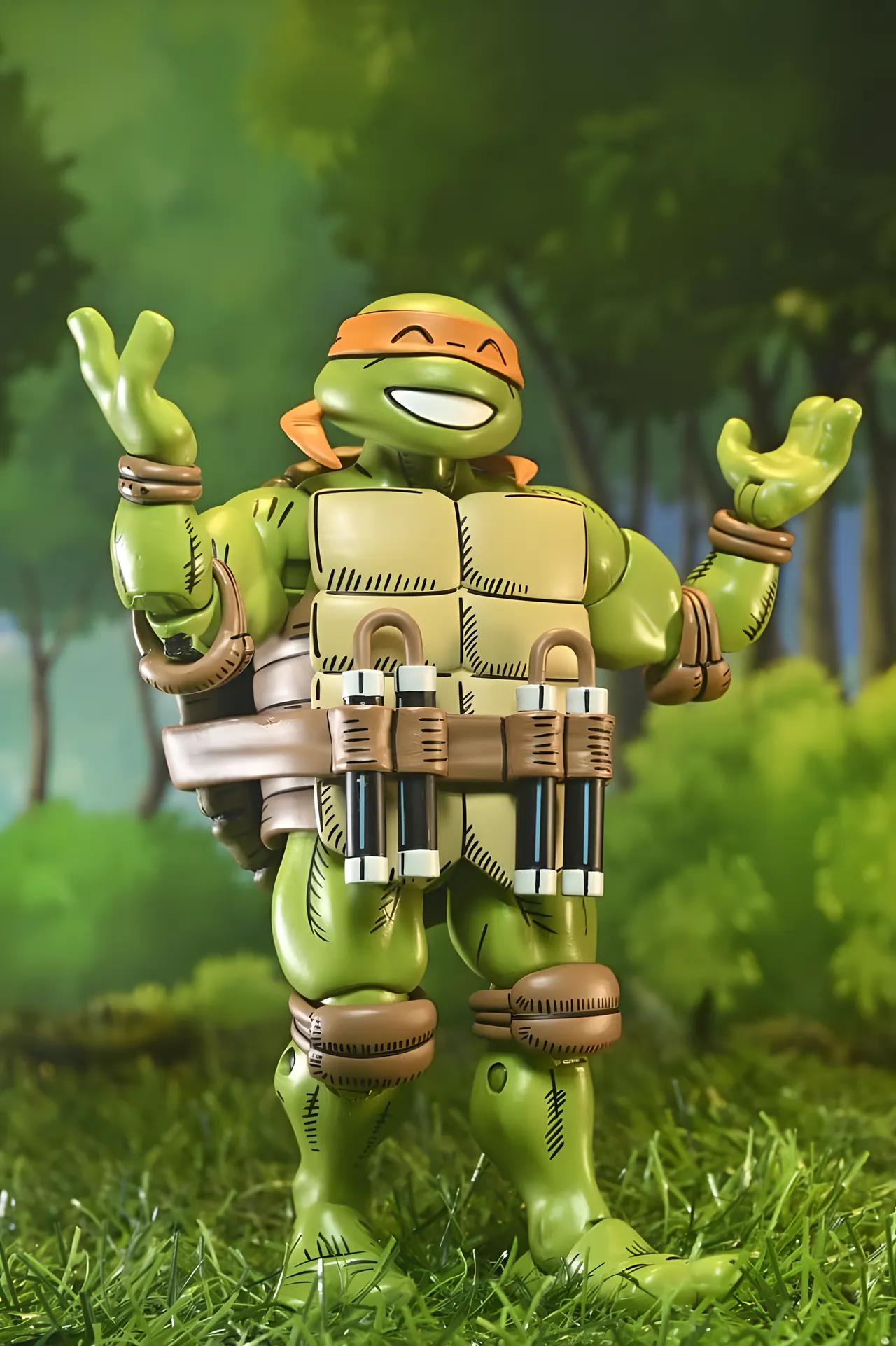 NECA Ultimate Michelangelo TMNT x Usagi Yojimbo 7" Action Figure - Image 3