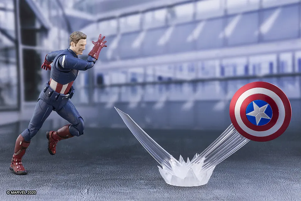 Bandai Tamashii Nations S.H.Figuarts Captain America Cap vs Cap – Blue - Image 8