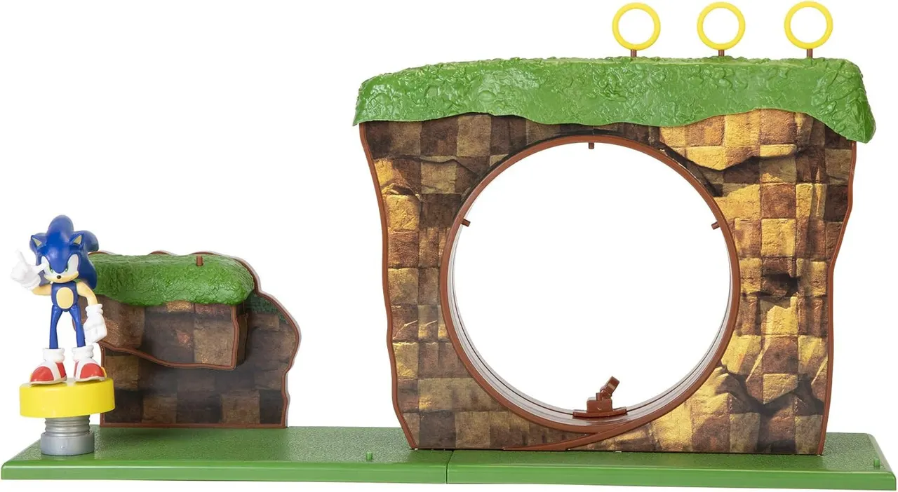 Jakks Pacific Sonic Green Hill Zone Playset – Collectible Toy - Image 1