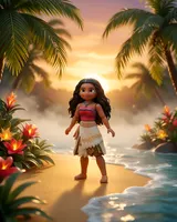 Lisciani Moana (Vaiana) Ethnic Tattoos Kit – Disney Princess - Thumbnail 2