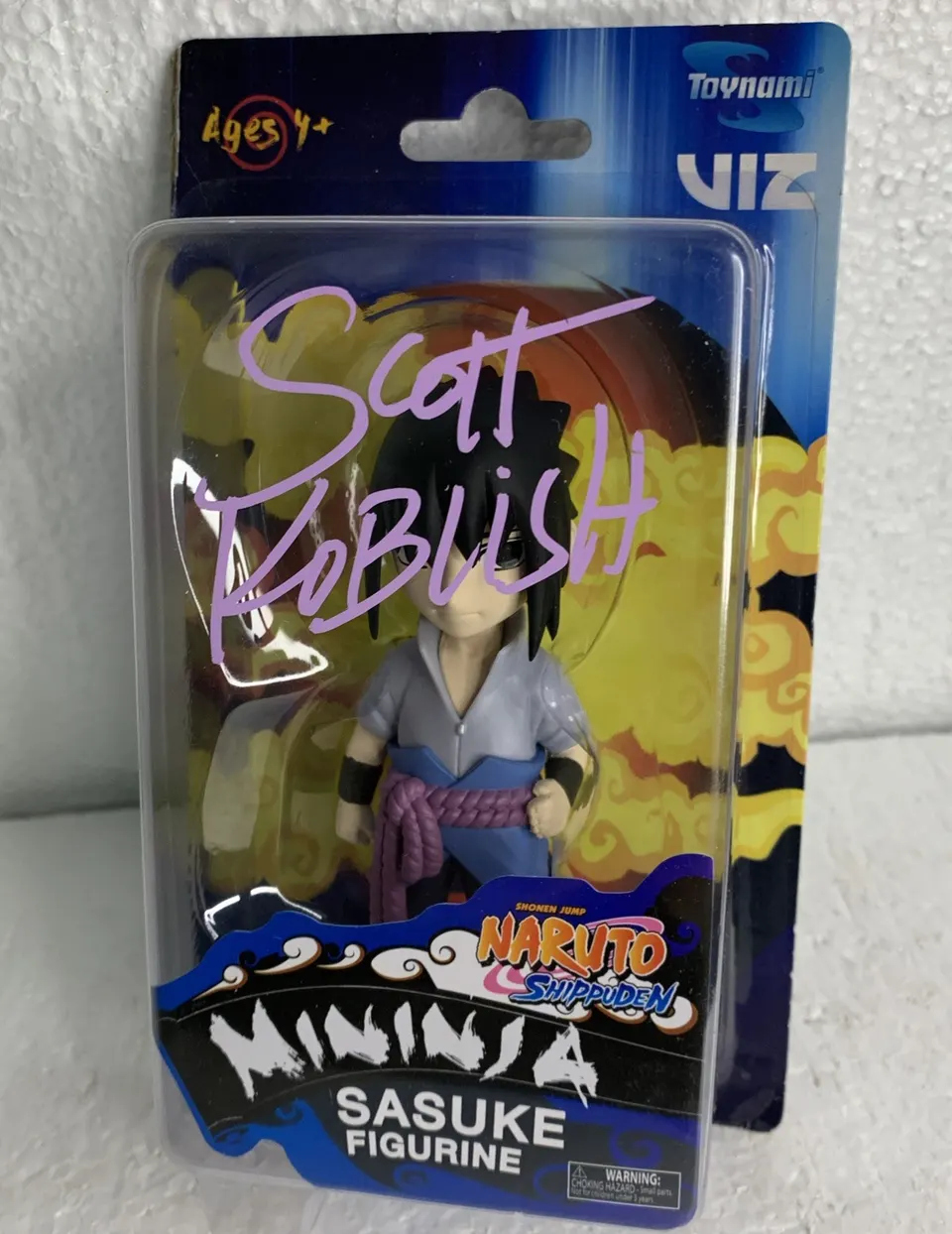 Toynami Sasuke Uchiha Auto Signed Mininja 4" Figure Scott Koblish COA - Image 1