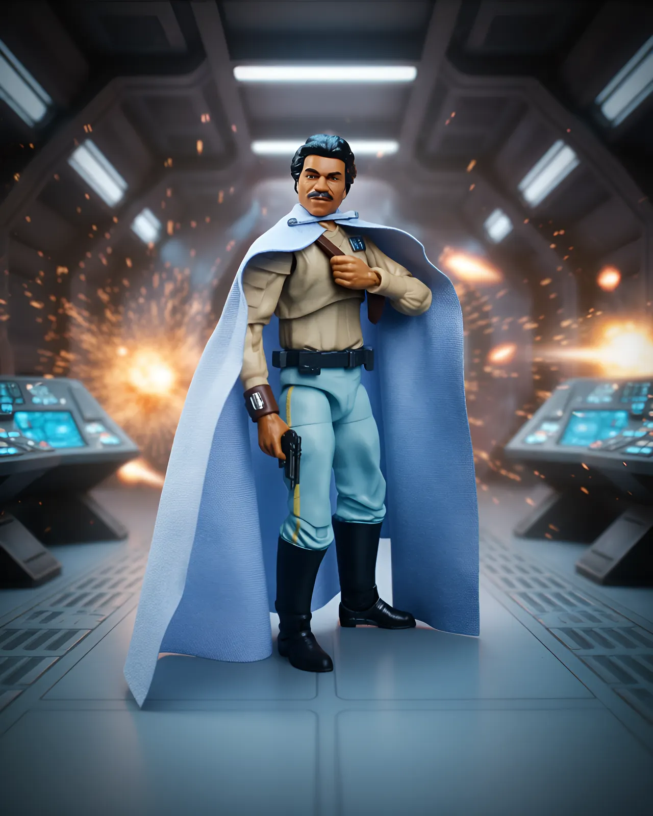 Hasbro Star Wars Power of the Force Lando Calrissian Jumbo Figure - Image 9
