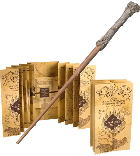 Noble Collection Harry Potter Wand & Marauder's Map Replica – NN7978
