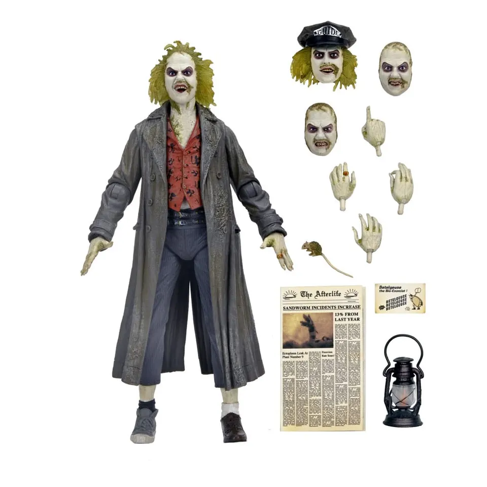 NECA Beetlejuice Ultimate Action Figure – Tour Guide Bio‑Exorcist 7in - Image 1