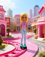 Mattel Barbie On The Go 4" Figure FHV73 – 2017 - Thumbnail 5