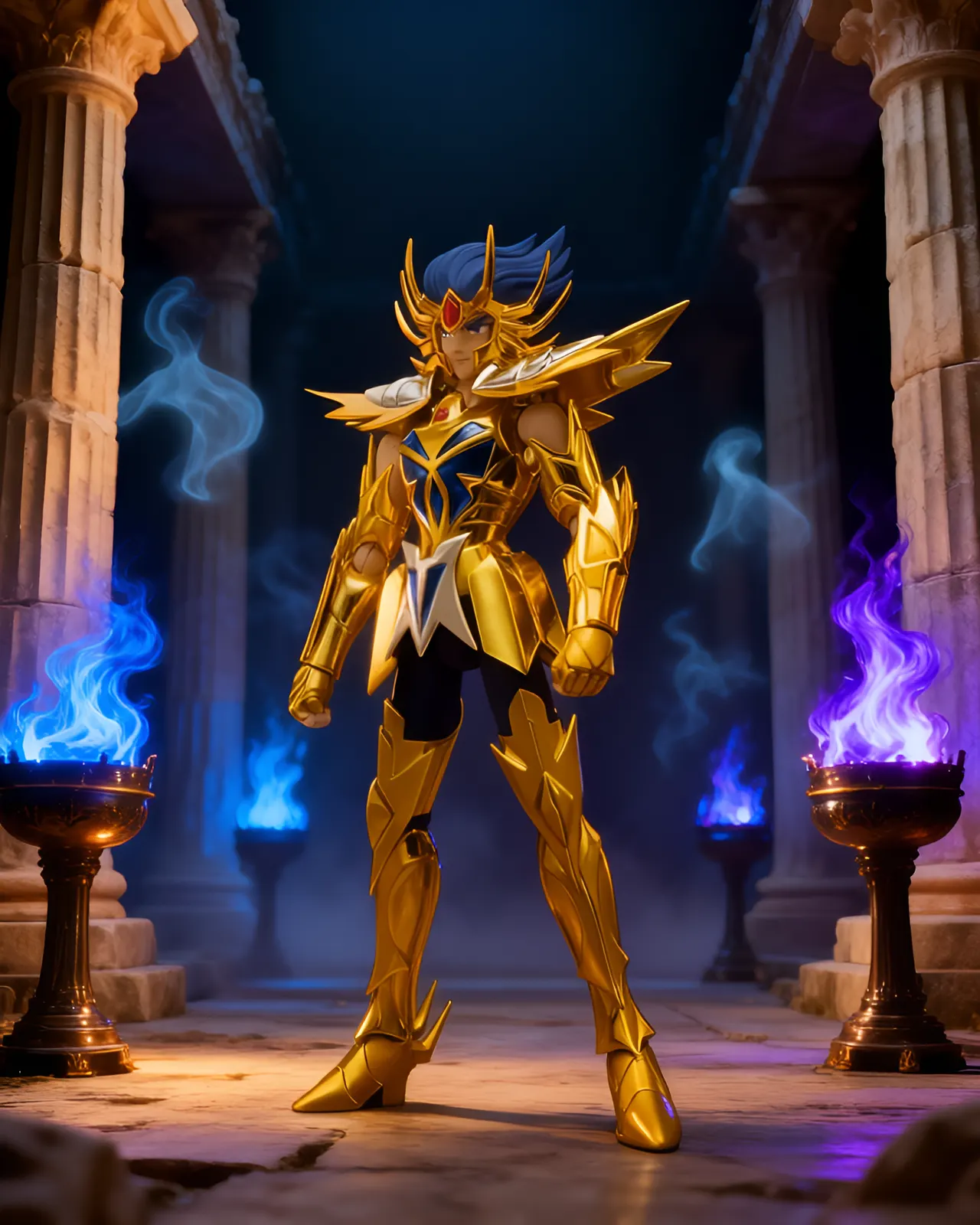 Bandai Saint Seiya D.D.Panoramation Cancer Deathmask Action Figure - Image 9