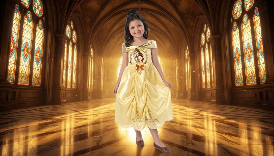 Rubie's Disney Princess Belle Dress Up Costume - Medium (7-8 yrs)