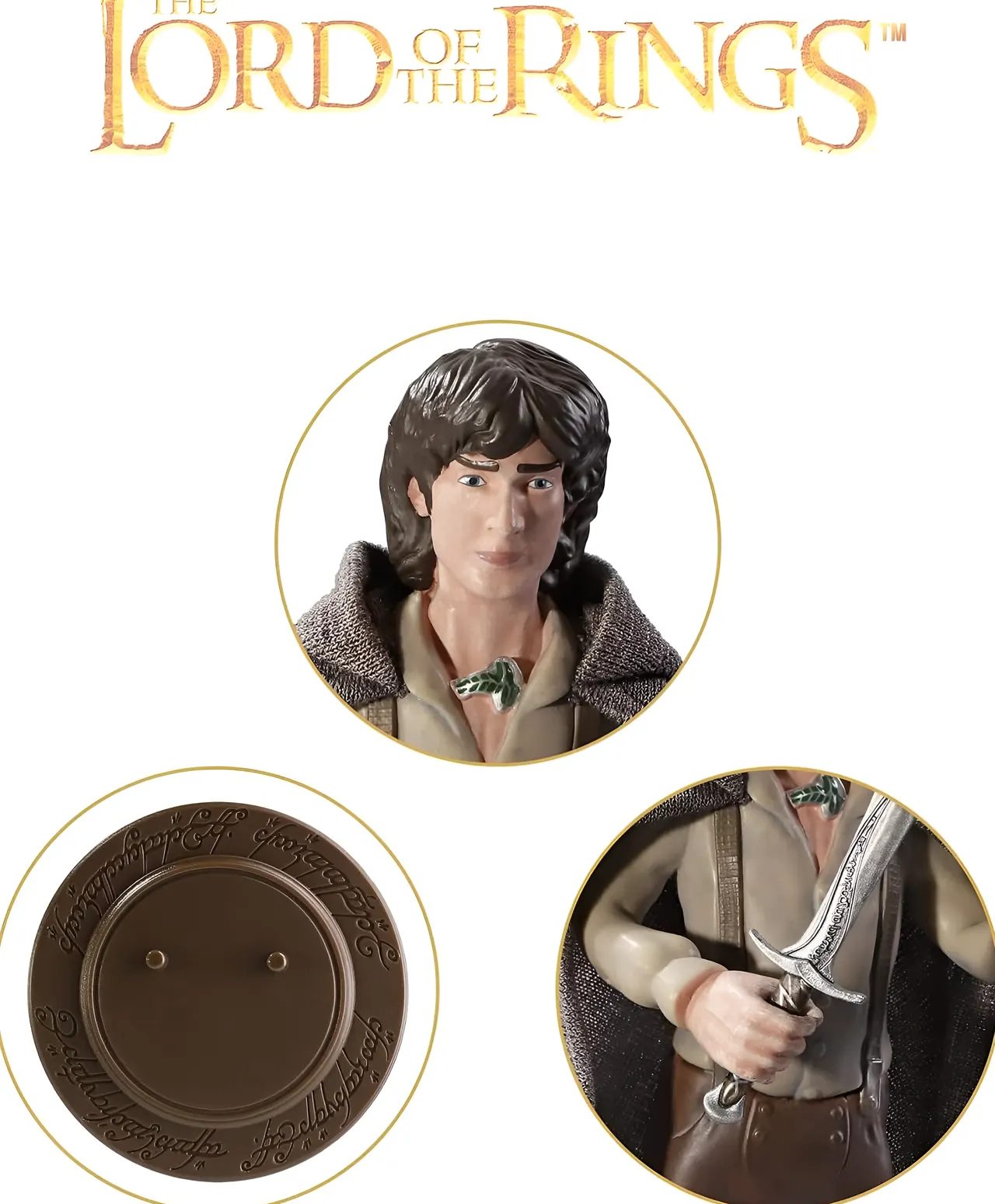 Noble Collection Lord of the Rings Frodo Bendyfig – Bendy Figure - Image 11