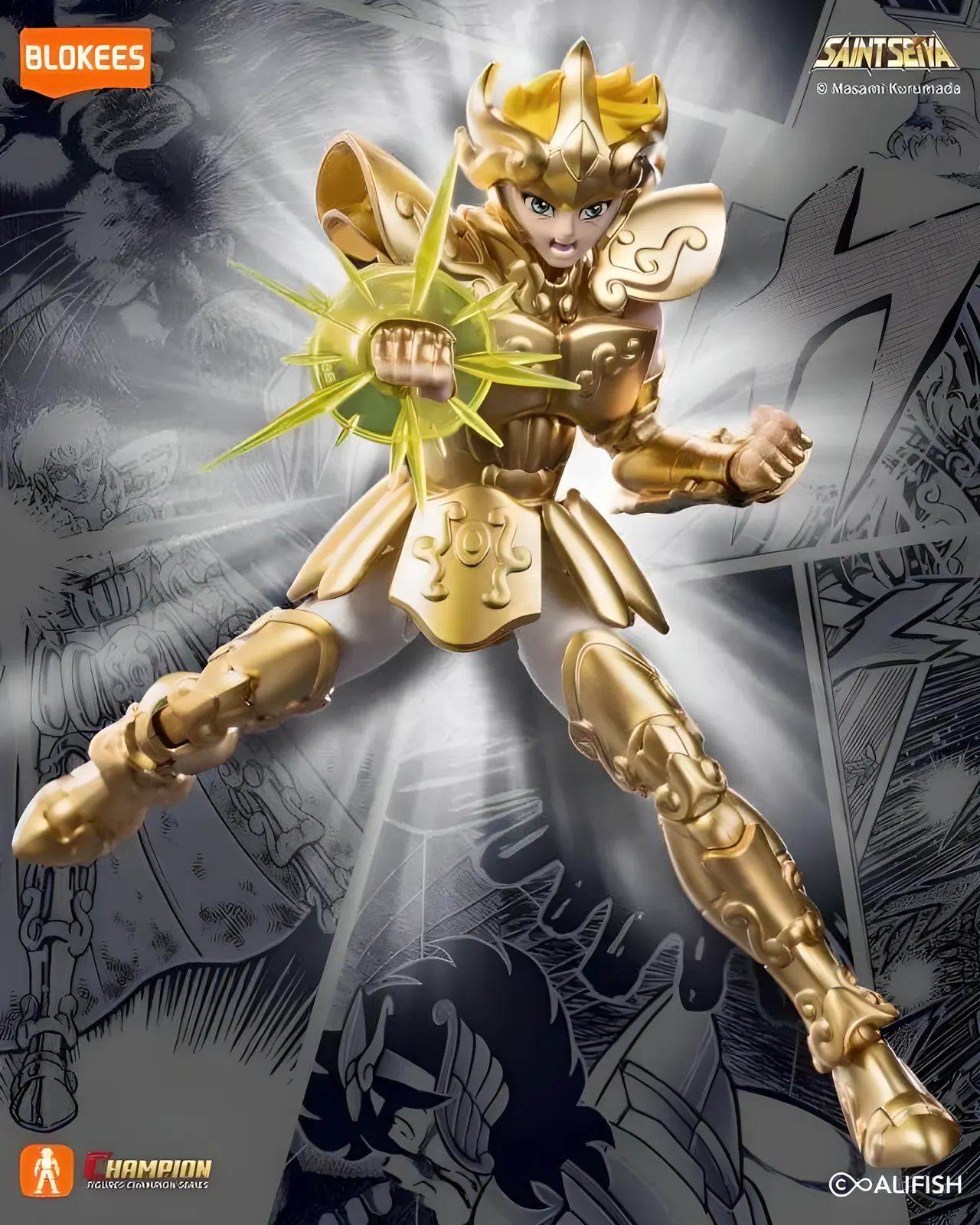 Blokees Saint Seiya Champion Class Leo Aiolia Model Kit – 15cm - Image 6