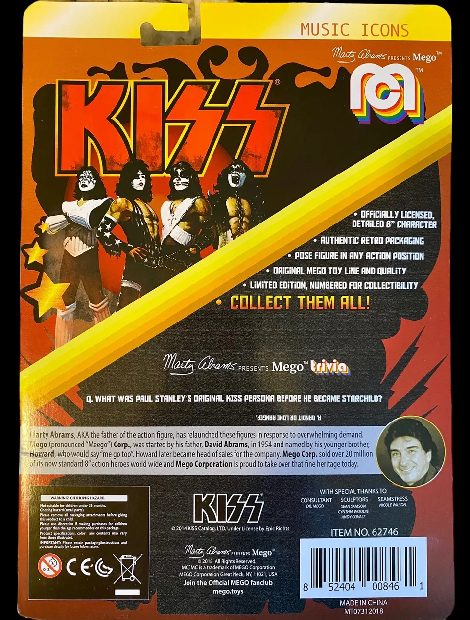 Mego Music Icons KISS The Starchild 8" Action Figure - Image 3