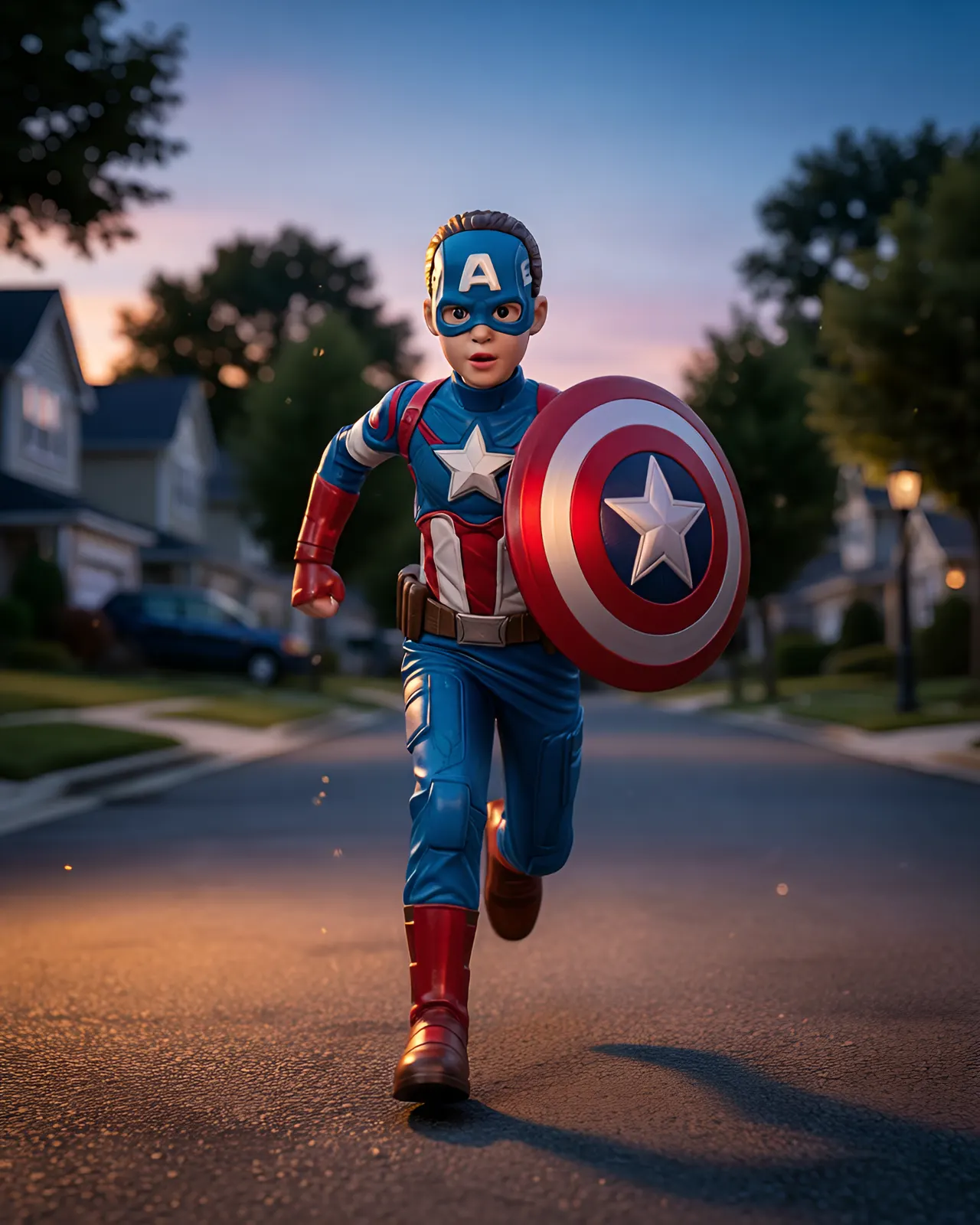 Rubie's Marvel Captain America Kids Costume – Red, White & Blue - Image 2