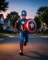 Rubie's Marvel Captain America Kids Costume – Red, White & Blue - Thumbnail 2