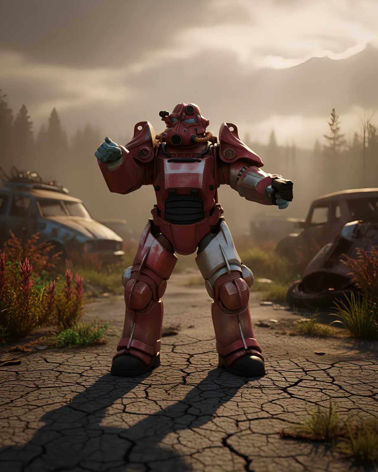 McFarlane Toys Fallout 76 Gaming Edition T-45 Red Platinum 20cm Figure - Image 7