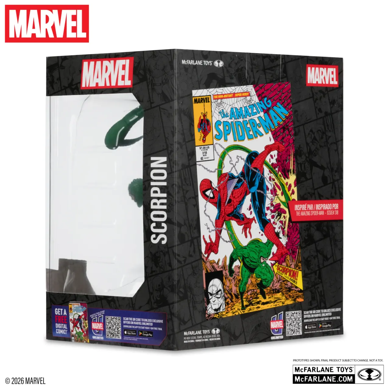McFarlane Toys Marvel Legends Scorpion (Amazing Spider-Man #318) 1:10 - Image 5
