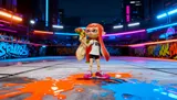 Nintendo Inkling Girl 4" World of Nintendo Figure with Blaster - Thumbnail 4