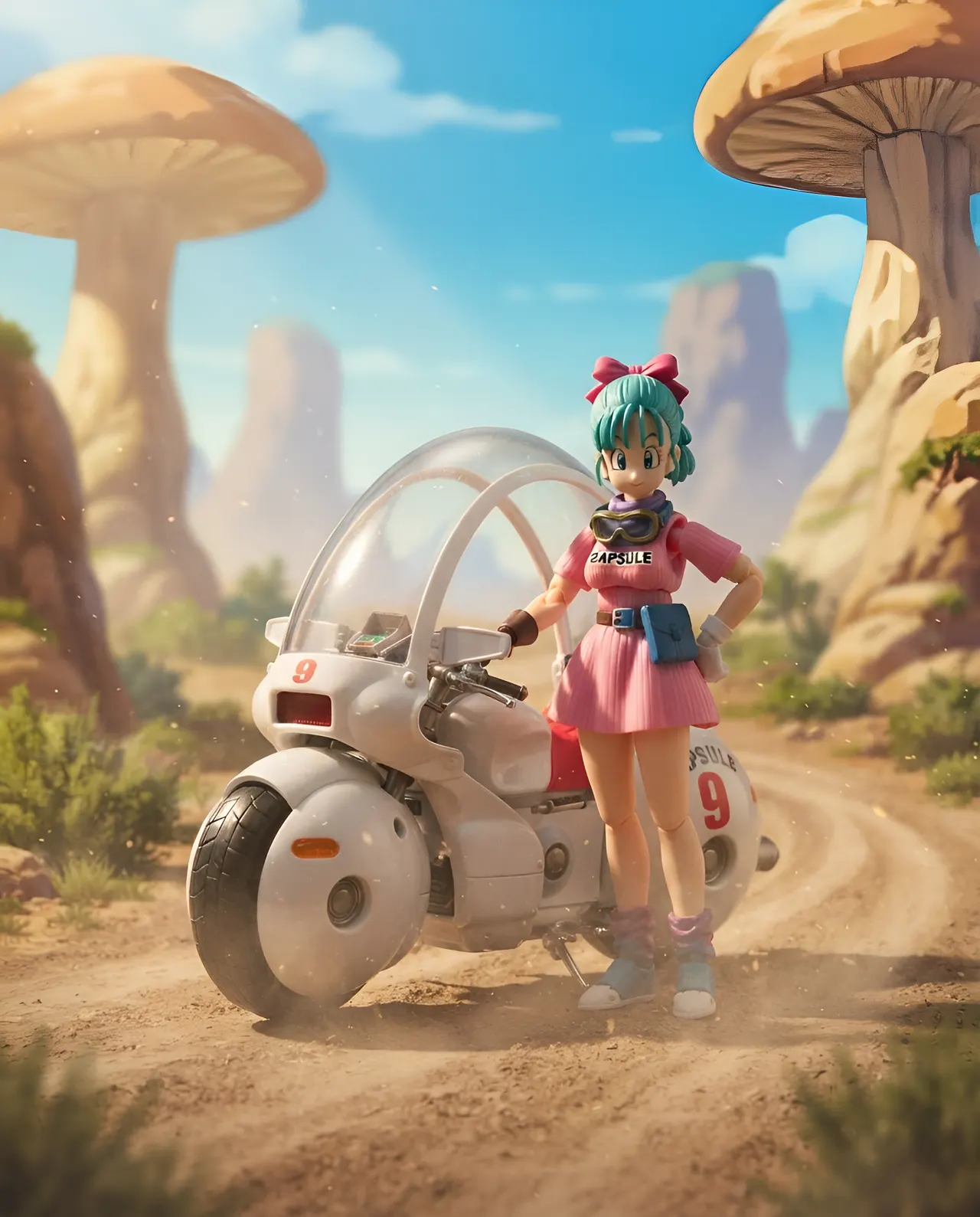 Bandai Tamashii Nations S.H. Figuarts Bulma Motorcycle Capsule No.9 - Image 5