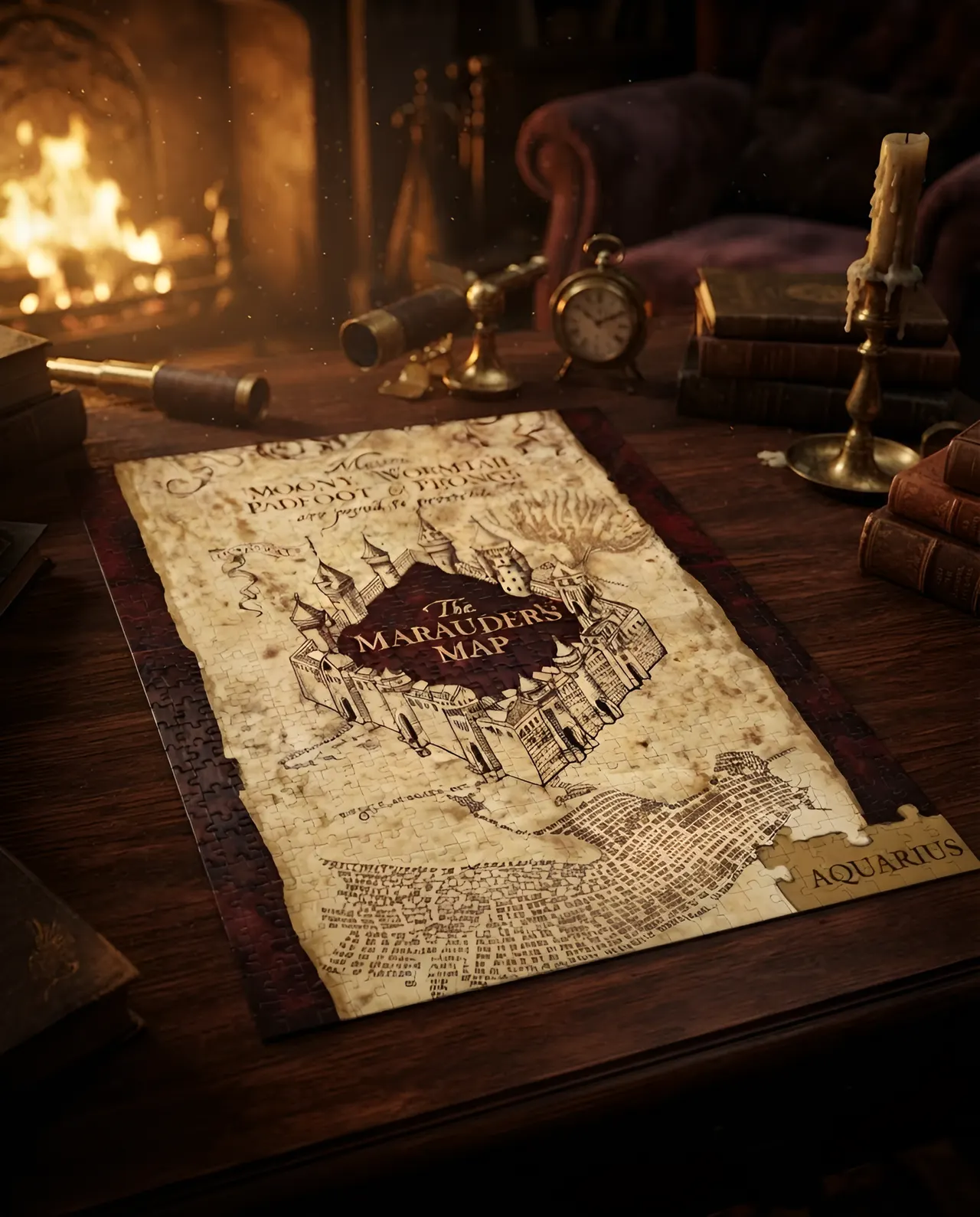 Aquarius Harry Potter Marauder's Map 1000-Piece Jigsaw Puzzle - Image 10