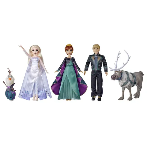Jakks Pacific Frozen II Mini Doll Set Elsa Anna Kristoff Sven & Olaf