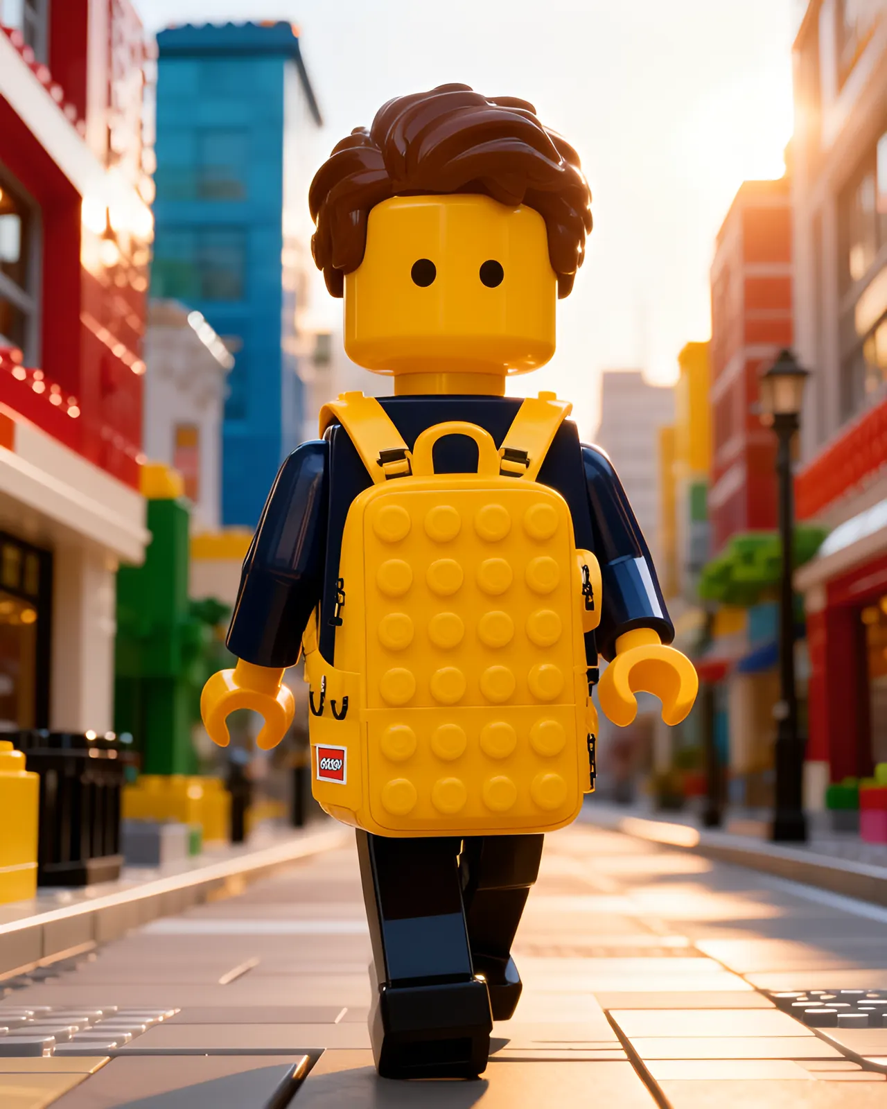 LEGO Signature Brick 1x2 Backpack – Bright Yellow (20204-0024) - Image 5