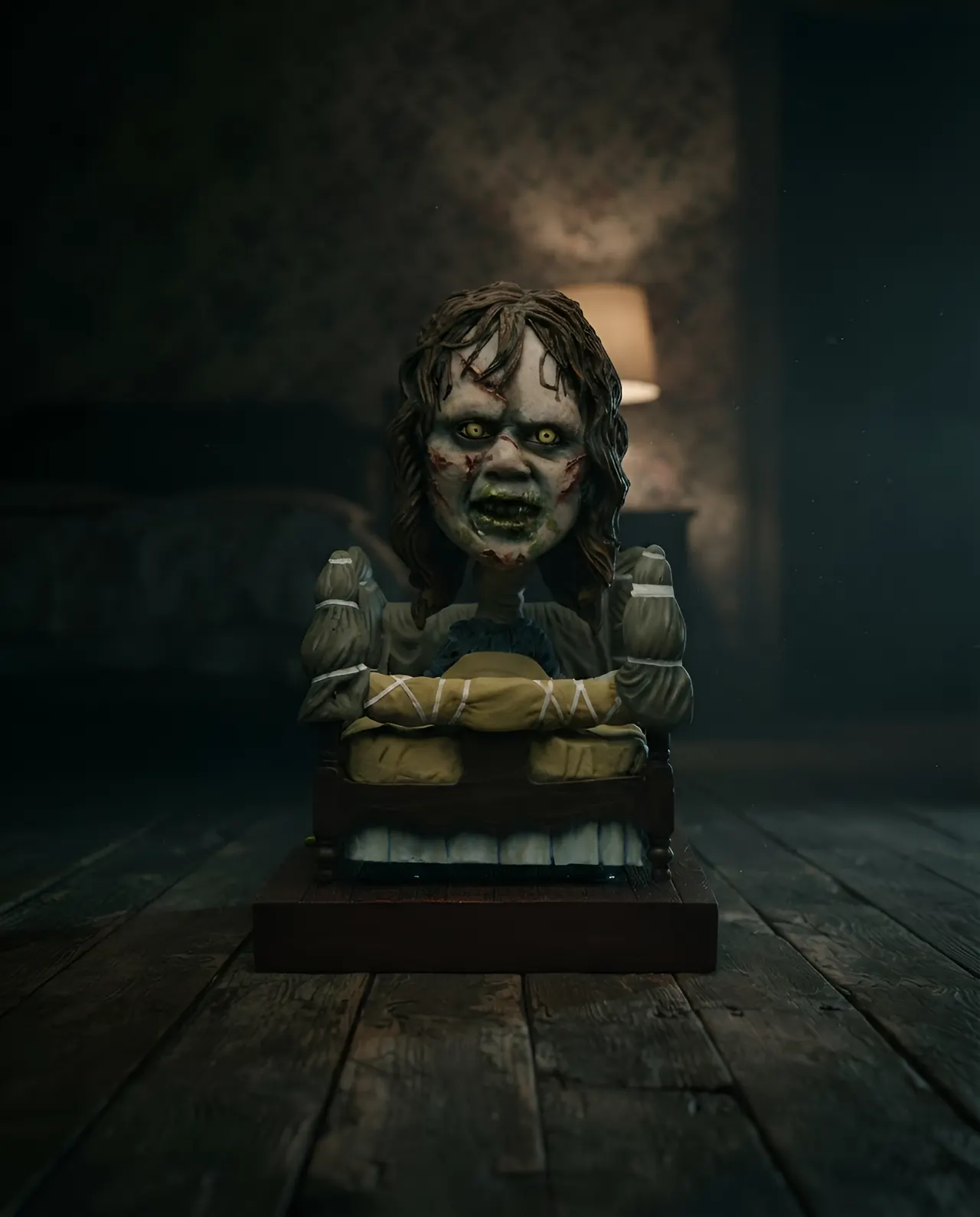 Head Knocker Regan in Bed – The Exorcist Resin Bobblehead - Image 5