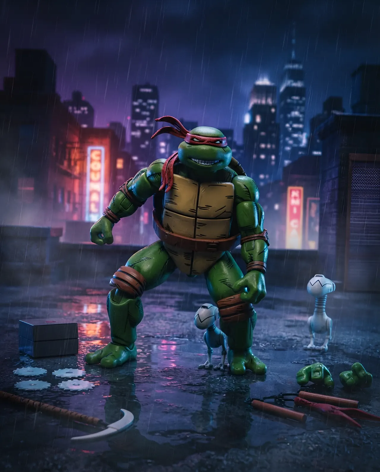NECA TMNT ReAction Michelangelo Mirage – PX Previews 4‑Fig Set - Image 6