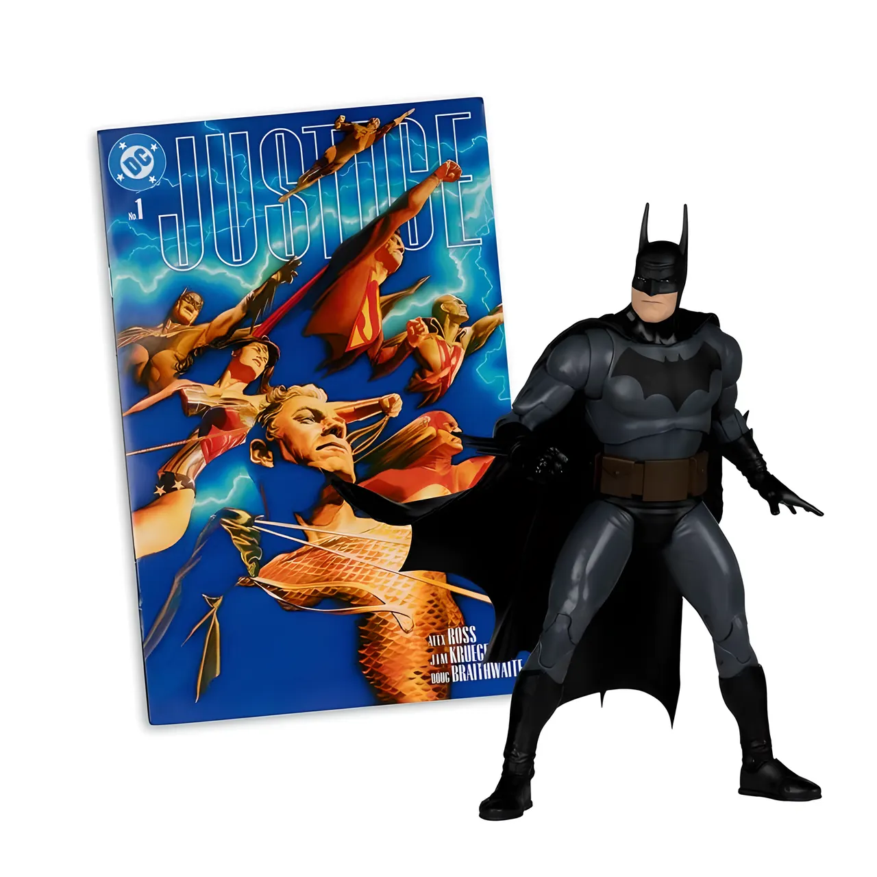 DC Direct Page Punchers Batman (Justice #1) 7" Action Figure with Comic - Image 1