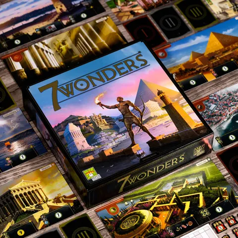Asmodee 7 Wonders + 7 Wonders Duel Italian Edition Board Game Bundle