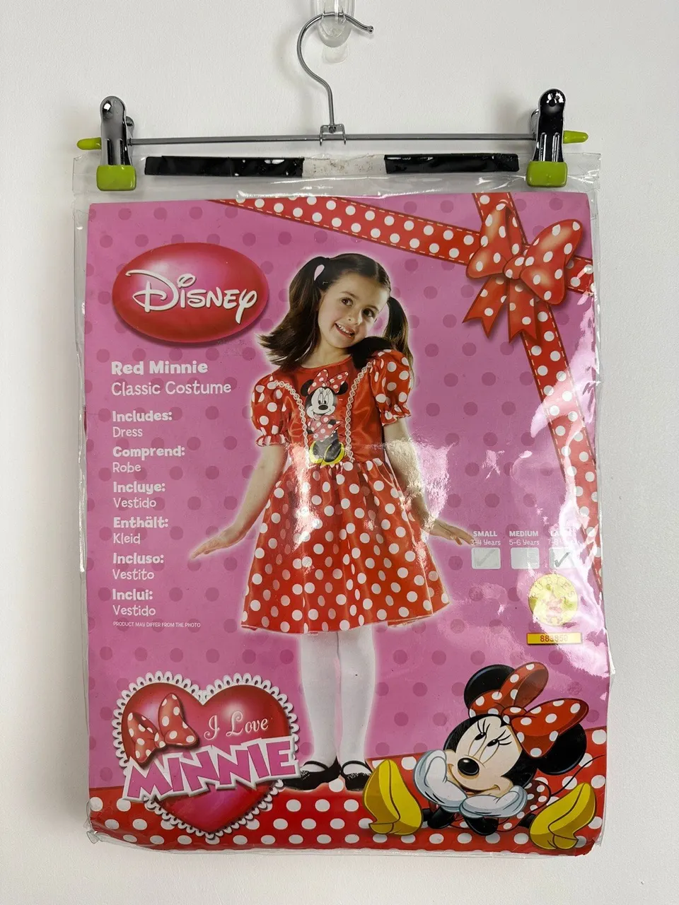 Disney Rubie's Classic Red Minnie Mouse Costume Ages 7-8 - Image 1